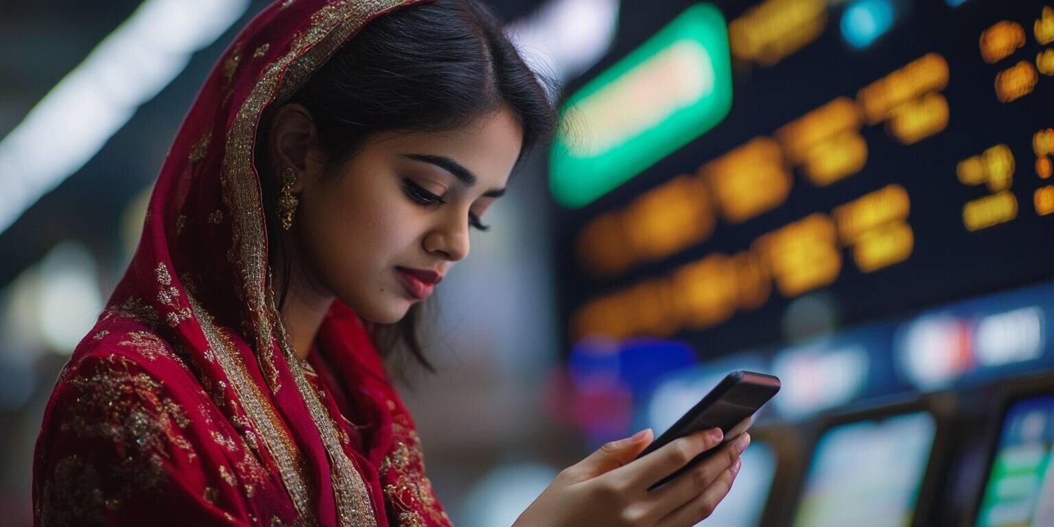 Bangladeshi Woman Checking Betting Odds on WJ888